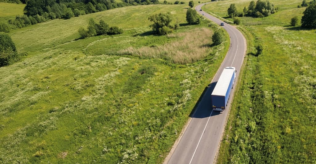 Supply Chain Excellence - Aerial view of logistics and transport